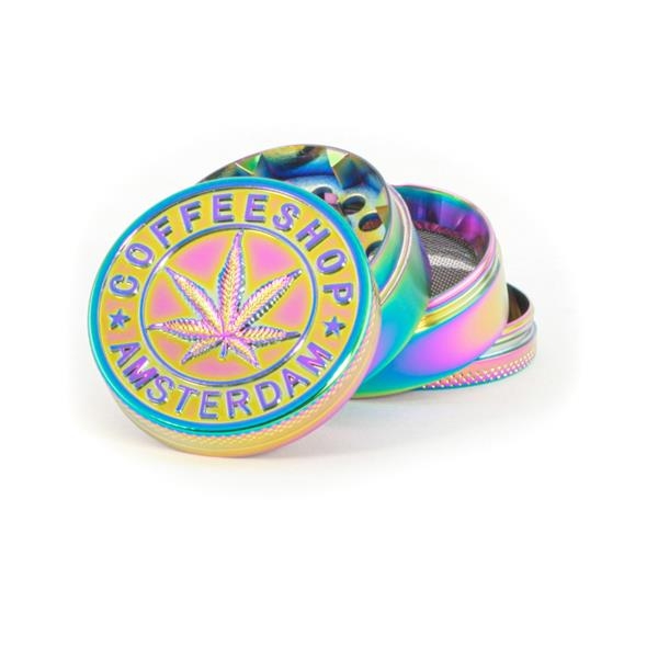 1 Metall Grinder Pollinator 4 part ø 50mm ICY Rainbow Embossed Amsterdam